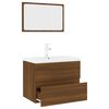 vidaXL Bathroom Furniture Set Brown Oak Engineered Wood