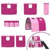 vidaXL Kids'Loft Bed Frame White and Pink 90 x 190 cm Metal