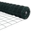 vidaXL Fence with Post Green 0.8 x 25 m Steel