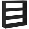 vidaXL Book Cabinet 3-Tier 100 x 30 x 103 cm Engineered Wood Black Oak