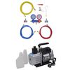 vidaXL Vacuum Pump 50 L/min with 2-way Manifold Gauge Set in Tool Kit