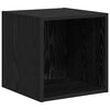 vidaXL TV Cabinet Set Wall-mounted 2 pcs Black Oak Engineered Wood