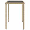 vidaXL Garden Table with Glass Top Beige 115x54x74 cm Poly Rattan