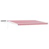 vidaXL Electric Retractable Awning Red and White 4 x 3 m