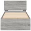vidaXL Bed Frame without Mattress with LED Lights Grey Sonoma 90x190 cm Single