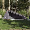 vidaXL Camping Tent Tunnel 1-Person Grey and Orange Waterproof