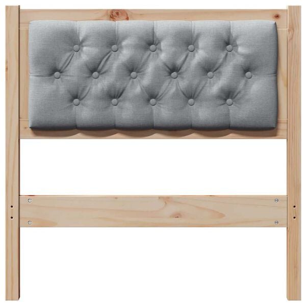 vidaXL Headboard Other Brown and light grey 80 cm Solid pine wood