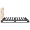 vidaXL Bed Frame without Mattress Grey 160x200 cm Solid Wood Pine