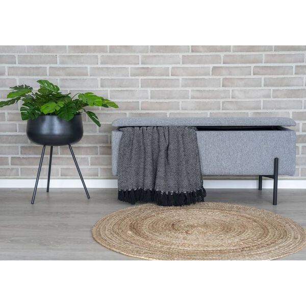 House Nordic Bench with Storage Luna Light Grey