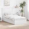 vidaXL Storage Bed with Headboard White 75 x 190 cm Engineered Wood