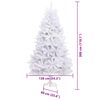 vidaXL Artificial Hinged Christmas Tree White 300 cm PVC and Steel