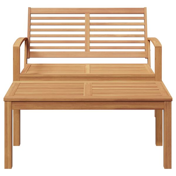 vidaXL Garden Sofa Set Natural Solid teak wood