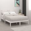 vidaXL Bed Frame without Mattress White 120x190 cm Small Double Solid Wood