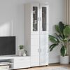 vidaXL Highboard High Gloss White 60 x 35 x 182 cm Engineered Wood