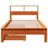 vidaXL Bookcase Bed without Mattress Wax Brown 90x190 cm Single Solid Wood Pine