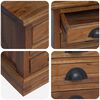 vidaXL Chest of Drawers Brown 35 x 30 x 60 cm Solid Teak Wood