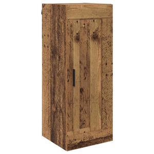 vidaXL Wall Mounted Cabinet Old Wood 34.5 x 34 x 90 cm Engineered Wood