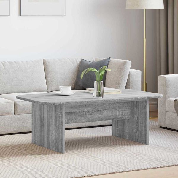 vidaXL Coffee Table Grey Sonoma 93 x 53 x 33 cm Engineered Wood