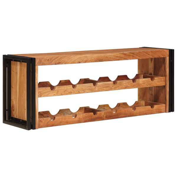 vidaXL Wine Rack Brown 120 x 45 x 33 cm Solid Acacia Wood