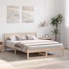 vidaXL Bed Frame with Headboard Natural 140 x 200 cm Solid Pine Wood