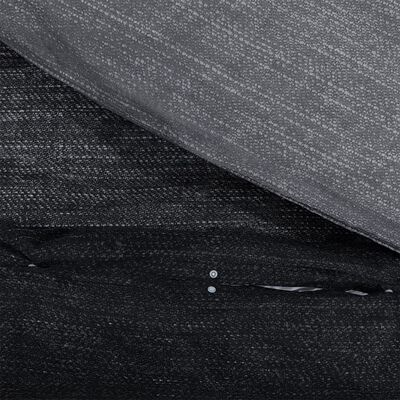 vidaXL Duvet Cover Set Dark Grey 140x200 cm Cotton