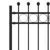 vidaXL Ring Fence Black 200 x 200 cm Powder-Coated Steel