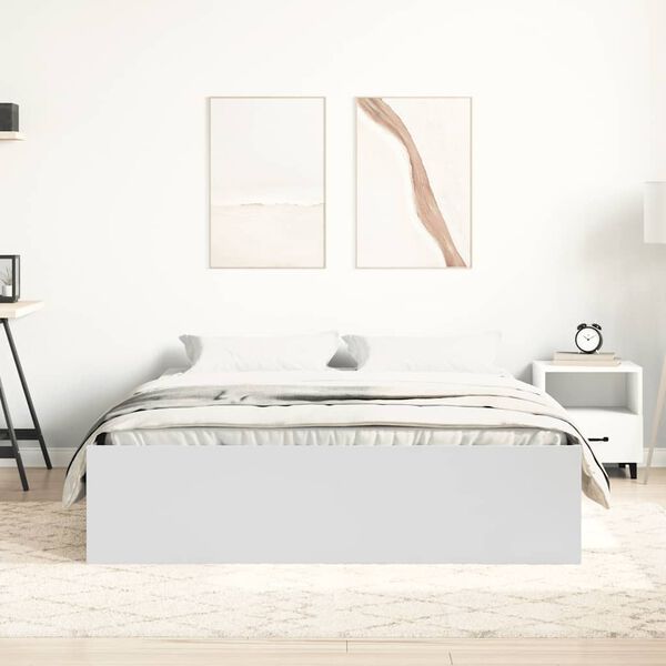 vidaXL Bed Frame without Mattress White 160x200 cm