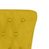 vidaXL High Back Chair Yellow Velvet Button Design