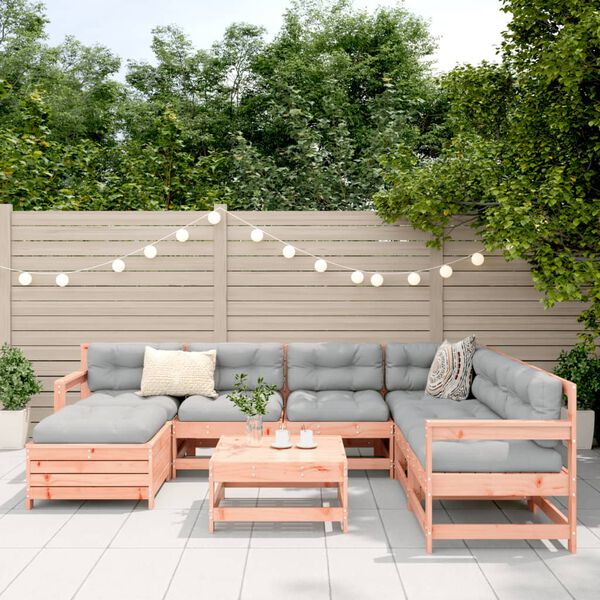 vidaXL 8 Piece Garden Sofa Set Solid Wood Douglas Fir