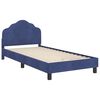 vidaXL Children's Bed Frame with Headboard Police Blue 90 x 200 cm