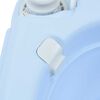 vidaXL Camping Toilet Manual Light Blue and White 41.5 x 36.5 x 30 cm