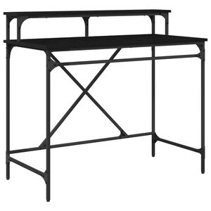 vidaXL Desk Black Oak 100 x 50 x 90 cm Engineered Wood