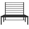 vidaXL Metal Bed Frame without Mattress with Headboard Black 75x190cm
