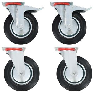 vidaXL Swivel Casters 4 pcs 200 mm
