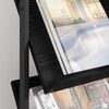 vidaXL Magazine Rack Black Oak 68 x 40 x 123.5 cm Engineered Wood