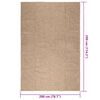 vidaXL Rug ZIZUR 200x290 cm Jute Look Indoor and Outdoor