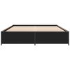 vidaXL Bed Frame without Mattress Black 150x200 cm King Size