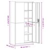 vidaXL File Cabinet Black 90x40x180 cm Steel