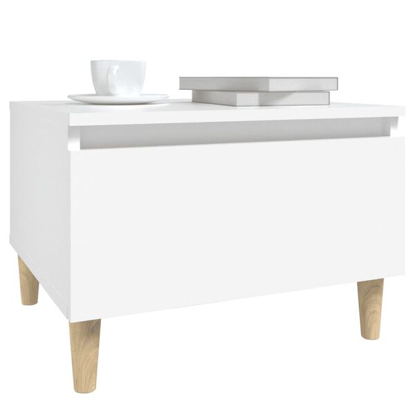 vidaXL Side Table White 50x46x35 cm Engineered Wood