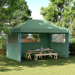 vidaXL Foldable Party Tent Pop-Up with 3 Sidewalls Green