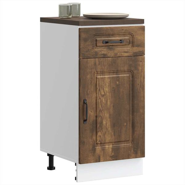 vidaXL Kitchen Base Cabinet Kalmar Smoked Oak Engineered Wood