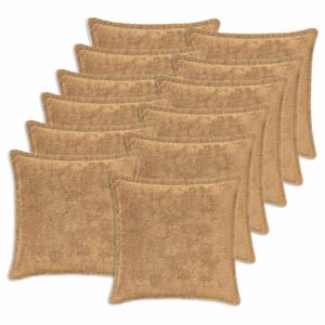 vidaXL Cushion Cover 12 pcs HOUTEN Taupe 40 x 40 cm Faux Rabbit Fur