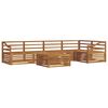 vidaXL Outdoor Sofa Set 6 pcs Natural