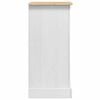vidaXL Bedside Table with Drawer White 53 x 39 x 84 cm Solid Pine Wood