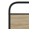 vidaXL Bed Frame Without Mattress 100x190 cm Smoked Oak Engineered Wood