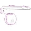 vidaXL Awning Frame Light Grey 400 x 300 cm Polyester with PU coating