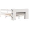 vidaXL Bookcase Bed without Mattress White 135x190 cm Double Solid Wood Pine