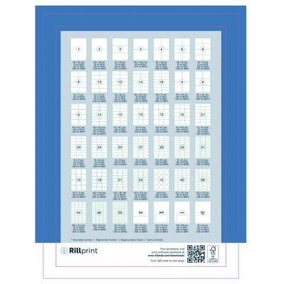 rillprint Self-adhesive Sticker Labels 210x148 mm 500 Sheets White