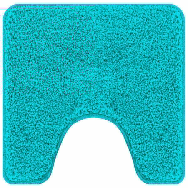 vidaXL Anti-slip Bath Mat with Toilet Cut Turquoise 50 x 50 cm PP