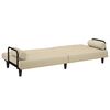 vidaXL Sofa Bed with Armrests Cream Fabric